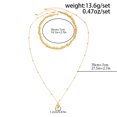 thumbnail image 2 of NICKSUN Minimalist Long Layered Necklace for Women, Luxury Stackable Beaded Lariat Chain with Heart & Imitation Pearl Pendants, 2 of 8