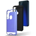 thumbnail image 4 of Motorola Moto G Stylus 2020 Phone Case, 2-Piece Style Hybrid Shockproof Hard Case Cover (Blue), 4 of 5