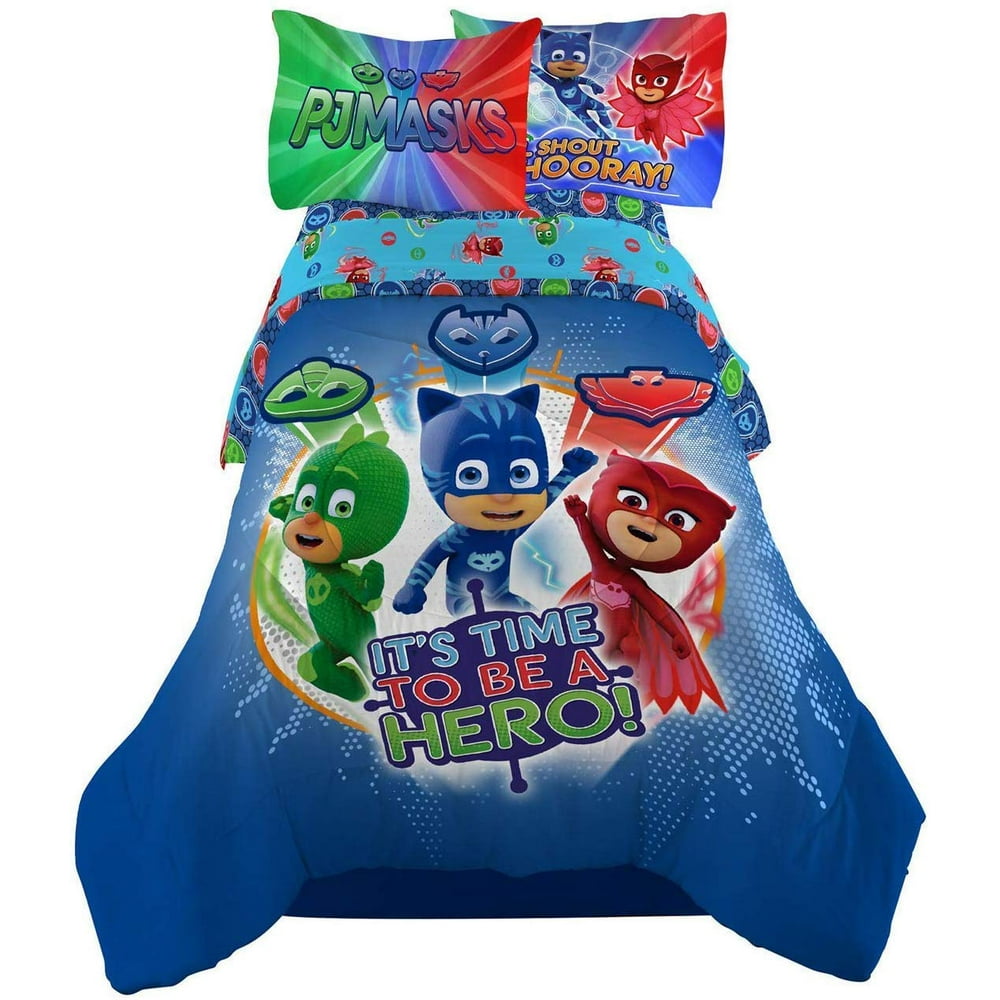 PJ Masks It's Hero Time Kids Bedding Sheet Twin Sheet Set with