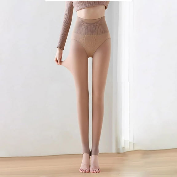 uublik Women Thermal Fleece Lined Leggings Long Johns for Women Fleece Lined Thermal Underwear Bottoms, Coffee