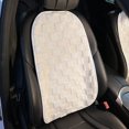 thumbnail image 5 of Funda de cojín para asiento de coche de felpa de invierno de celosía blanca de alta calidad 2023, funda protectora sencilla y universal para cojín trasero, 5 of 5