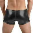 thumbnail image 4 of Wyobmus Men's Faux Leather Briefs Slim Fit Shiny Underwear Shorts Steel Pipe Leather Underpants Black, 4 of 4