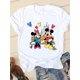 thumbnail image 1 of Disney Print Lovely Trend 90s Clothing Mickey Mouse Tee Shirt Casual Fashion Women Cartoon Graphic Short Sleeve T-shirtsXXL Gao Jinjia LED, 1 of 2