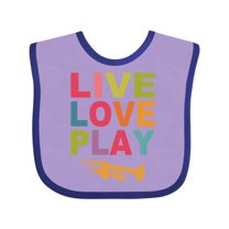 Inktastic Live Love Play the Trumpet Boys or Girls Baby Bib