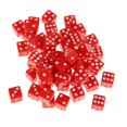 thumbnail image 1 of 50pcs Acrílico 12mm Dados de 6 Caras Juegos de Color Rojo Baoblaze Dados, 1 of 7