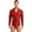 Red, variant on Kaerm Men's Sparkling Rhinestones Dance Shirt Long Sleeve Leotards Salsa Rumba Latin Dance Bodysuit White 3XL