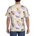 thumbnail image 3 of Bixox Men's Floral Puppy Printed Short Sleeve Skinny Athletic T-Shirt, 3 of 6