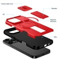 thumbnail image 2 of TECH CIRCLE For iPhone 16e PC+TPU Case with Sliding Camera Cover, Magnetic Wireless Charging, Adjustable Kickstand, Rugged Anti-Scratch Shockproof Heavy Duty Cover,Red, 2 of 10