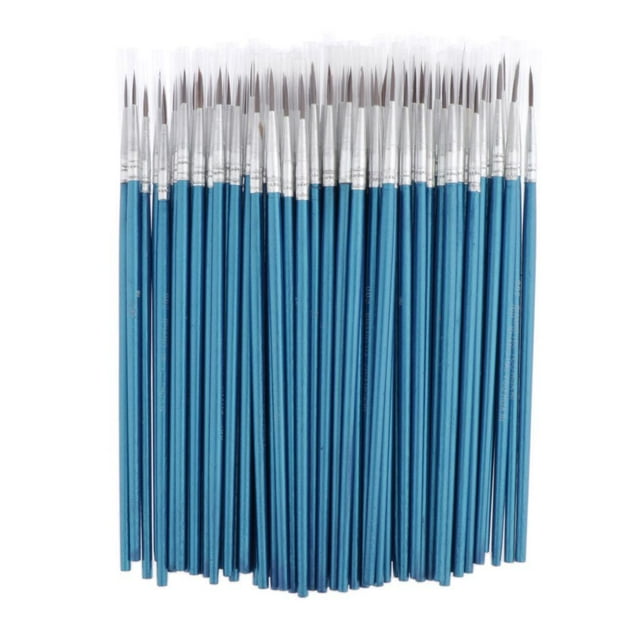 AMLESO Lot de 100 Pinceaux de Peinture Micro Fins Pointe Ronde pour Artisanat L