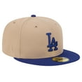 thumbnail image 3 of Men's New Era Khaki Los Angeles Dodgers 59FIFTY Fitted Hat, 3 of 6