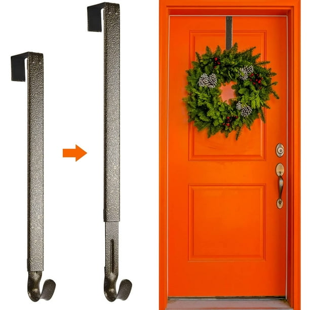 Wreath Door Hanger Adjustable, Front Door Wreath Hanger Hook Extends