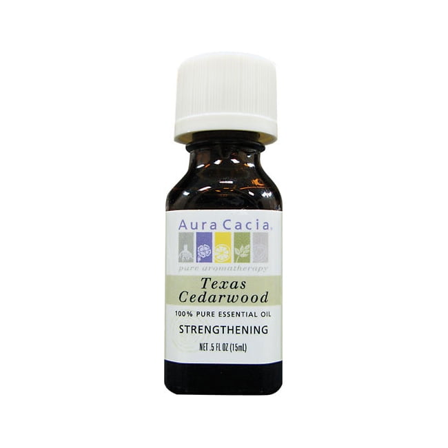 Aura Cacia 100% Pure Essential Oil Texas Cedarwood 0.5 oz Liq