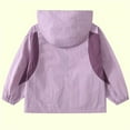 thumbnail image 5 of Viluyesy Boys Girls Jackets 10-12T, Zip-Up Long Sleeve Hooded Lightweight Casual Windbreaker Outwear Purple(3-15T), 5 of 5