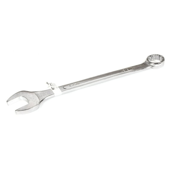 Performance Tool W345B 1-5/8 in. Combination Wrench, Drop-Forged Chrome Alloy Steel, Satin Chrome Finish, Rounded Box End
