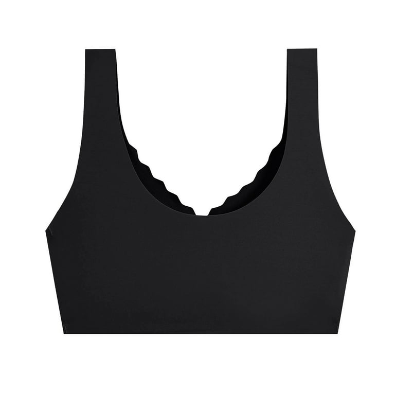 ZMHEGW Bras for Women Comfort Everyday V Neck Soft Lightweight Basic  Seamless Bralettes Underwear