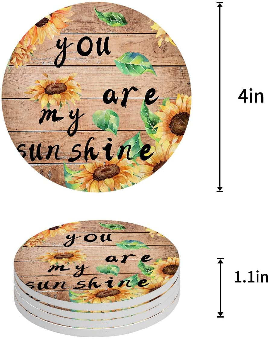 Funny Coasters Set Of 4 - "Don't Worry I Watched A YouTube Video" Ceramic Coasters With Cork Back