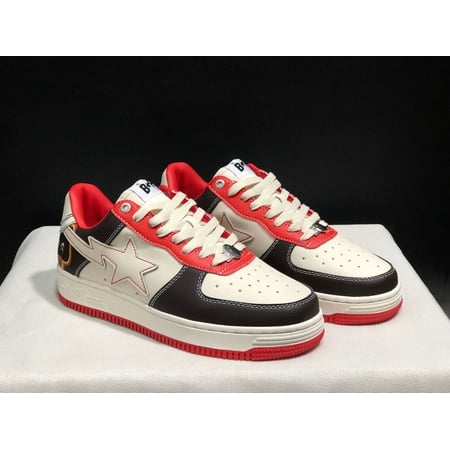 

BAPE Men s and Women s Sneakers Classic Ape Head logo Lightning Star Graphic Leather sneakers Couple skate shoes