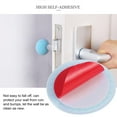 thumbnail image 2 of Inteprter Almohadilla protectora para cerradura de puerta, goma anticolisión, engrosamiento autoadhesivo después de la forma de Golf, tope de Decoración del hogar Azul, 2 of 6