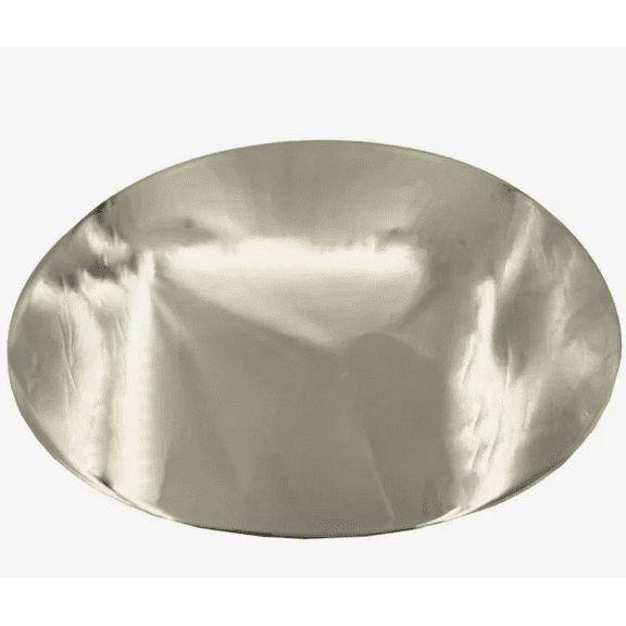 Chrome Shiny Style PLAIN Metal Belt Buckle for Engraving Round Western Cowboy - New with box/tags