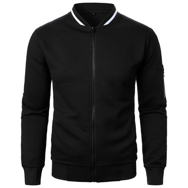 SHTXOZHI Causal Jackets for Men Zip Up Business Work Jackets Lightweight Long Sleeve Coats