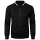 thumbnail image 2 of pstuiky mangas largas para hombre, Chaqueta de manga larga con cuello alto y cremallera de color liso para hombre camisetas de hombre l, 2 of 4