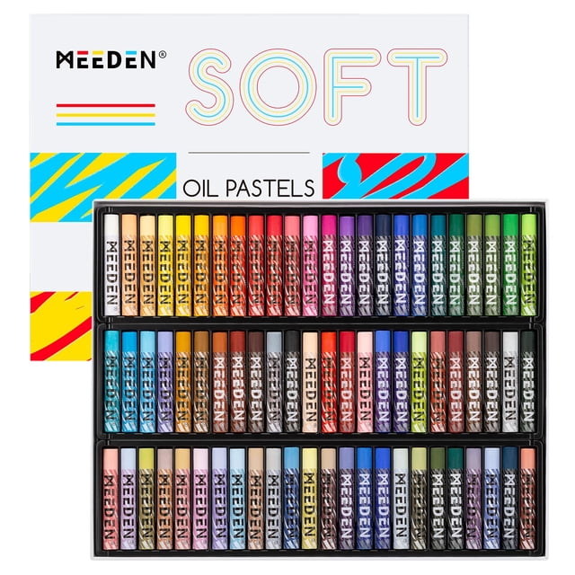 Pasteles al óleo MEEDEN de 72 colores, crayones suaves para difuminar