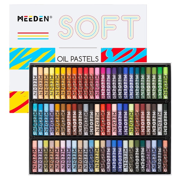 Pasteles al óleo MEEDEN de 72 colores, crayones suaves para difuminar