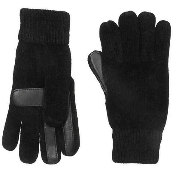 Isotoner Women?╟╓s Solid Chenille Knit smarTouch Gloves Black One Size