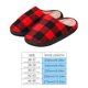 thumbnail image 2 of Zapatillas de casa de felpa para hombre y mujer zapatillas antideslizantes de alce lindas zapatillas de tablero de ajedrez, 2 of 6