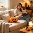 thumbnail image 3 of Zznnkj Halloween Plush Pumpkin Doll, Soft Stuffed Orange Pumpkin Toy, Cute Spooky Plushie Gift for Holiday Decor, 3 of 5