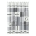 thumbnail image 6 of VHC Brands, Sawyer Mill™ Stenciled Patchwork Shower Curtain, Black, 72x72, 6 of 7