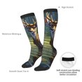 thumbnail image 4 of Naloa Peaceful Deer Lily Pond Knee Socks, High Socks Long Stretchy Sock Women Knee High Stocking, Long Socks for Women, 4 of 6