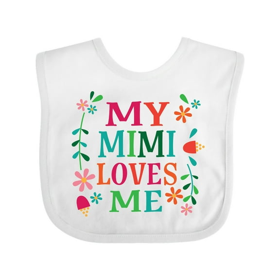 Inktastic My Mimi Loves Me Girls Girls Baby Bib