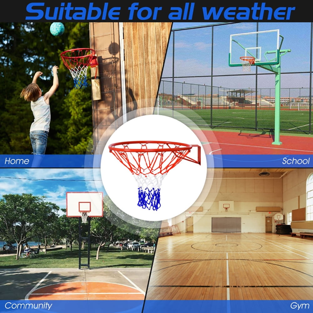 Canddidliike 18 Inch Replacement Basketball Rim with All-Weather Net, Basketball Rim Replacement