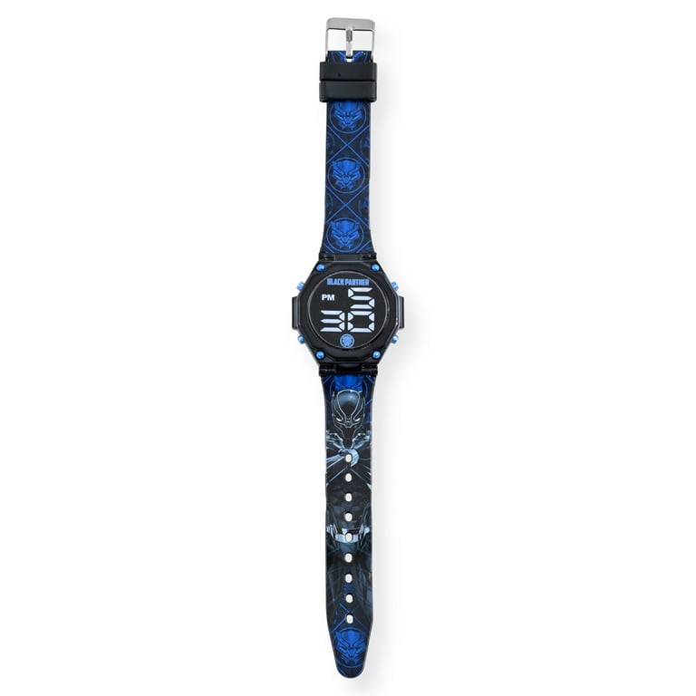 Marvel The Avengers Black Panther Childrens Unisex LED Silicone Watch AVG4789WM Walmart