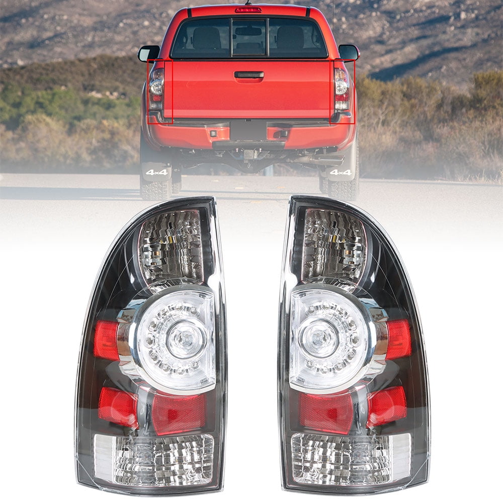 Genrics Clear Lens LED Tail Lights Replacement for 20052015 Toyota