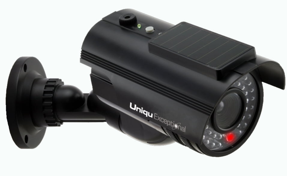 uniquexceptional udc9black solar powered fake dummy security camera