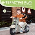thumbnail image 4 of Qaba Voiture Pousse-Pousse pour Bébé de 2 à 5 Ans avec Musique, Bulles, Blanc Crème, 4 of 10