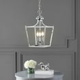 thumbnail image 5 of JONATHAN Y Camden 10" 3-Light Iron Classic Midcentury Pendant Lantern, Chrome, 5 of 8