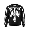 thumbnail image 4 of Afdoent Sweatshirts for Men Halloween Skeleton Print Sweatshirt Casual Crewneck Long Sleeve Pullover Comfortable for Holiday Party, 4 of 4