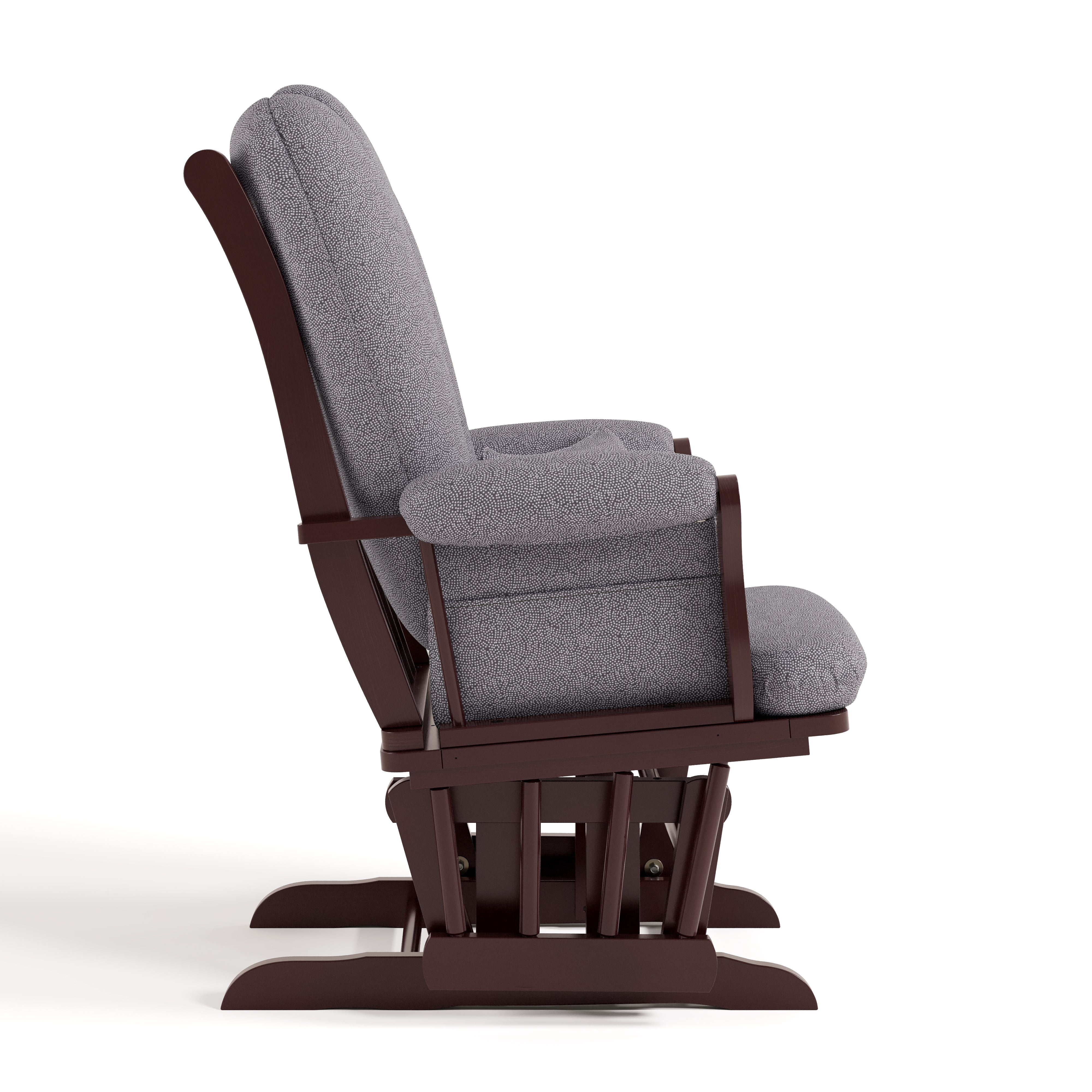 Storkcraft Tuscany Infant Nursery Glider & Ottoman Espresso with Gray Swirl
