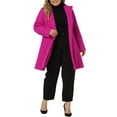 thumbnail image 2 of GRACE & GRANDEUR Abrigo Elegante de Manga Larga con Capucha Desmontable para Mujeres Talla Grande 4X Rosa Fucsia, 2 of 6