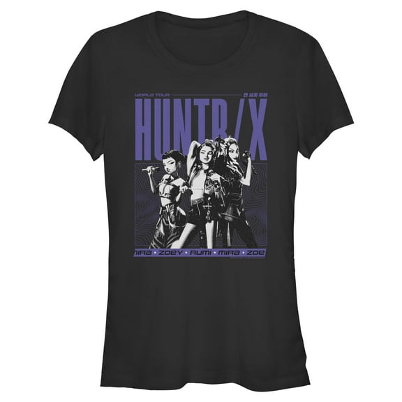 Juniors KPop Demon Hunters Huntrix World Tour T Shirt