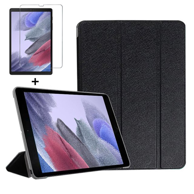 Cover For Samsung Galaxy Tab A7 Lite 8.7 SM-T220 SM-T225 Tablet Case Tri-fold Hard PC Back Cover Tab A7 Lite 2021 Case Funda Slik Black glass A7 Lite T220 T225