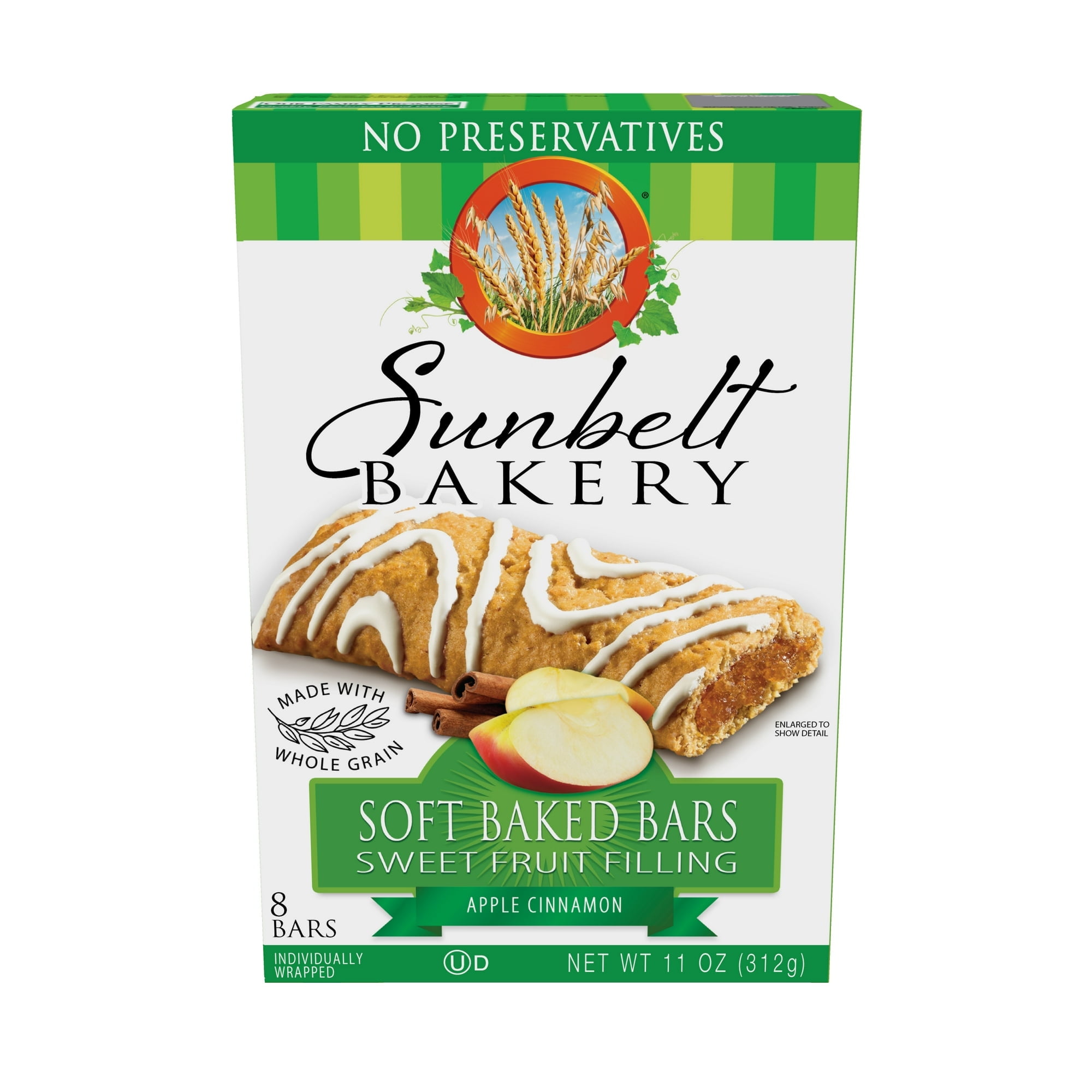 Sunbelt Bakery Soft Baked Bars Apple Cinnamon, 3 Pack (8 Count Each) – with Bowl by OMA