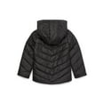 thumbnail image 3 of Pink Platinum Girls Solid Quilted Puffer Coat with Hood, Sizes 4-16, 3 of 3