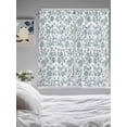 thumbnail image 3 of Bedroom Curtains 63 Inches length, Teal Blue Green Window Treatment Curtain Drapes, Vintage Farmhouse Boho Flower Leaf Rod Pocket Curtain Panels for Living Room Kitchen, 42"x63", 2 Panels, 3 of 7
