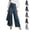 Style1-Blue Skirted Jeans for women, variant on Womens High Waisted Flowy Asymmetrical Wrap Flowy Baggy Denim Pants Button Down Detail Jeans Trendy Stretch Loose Fit Fashion Skirted Jeans for Spring Summer Blue XL