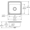 thumbnail image 2 of SS 19.5x19x7.5 Single Drop-in Sink+PD, 2 of 7