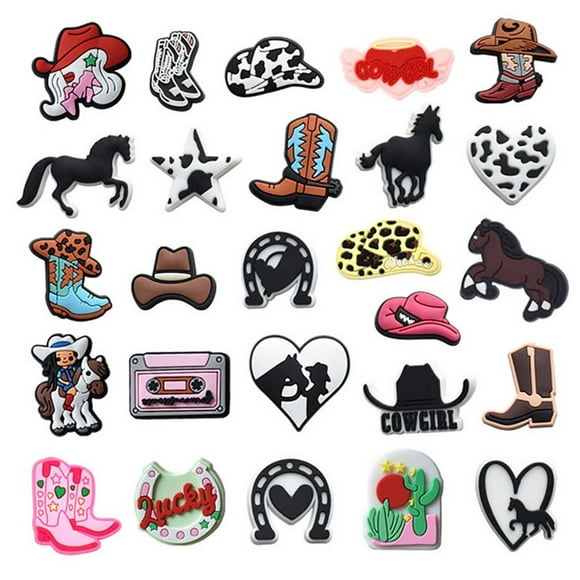 EASTIN 27Pcs Jewelry Accessories Ideal for Sensitive Skin Shoe Charms Variety of Colors Available Timeless Design Appeal Croc Jibbitz Style1